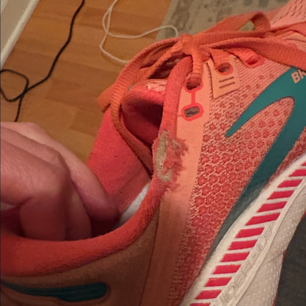 Brooks Women's Coral and Teal Athletic Shoes - Picture 7 of 10